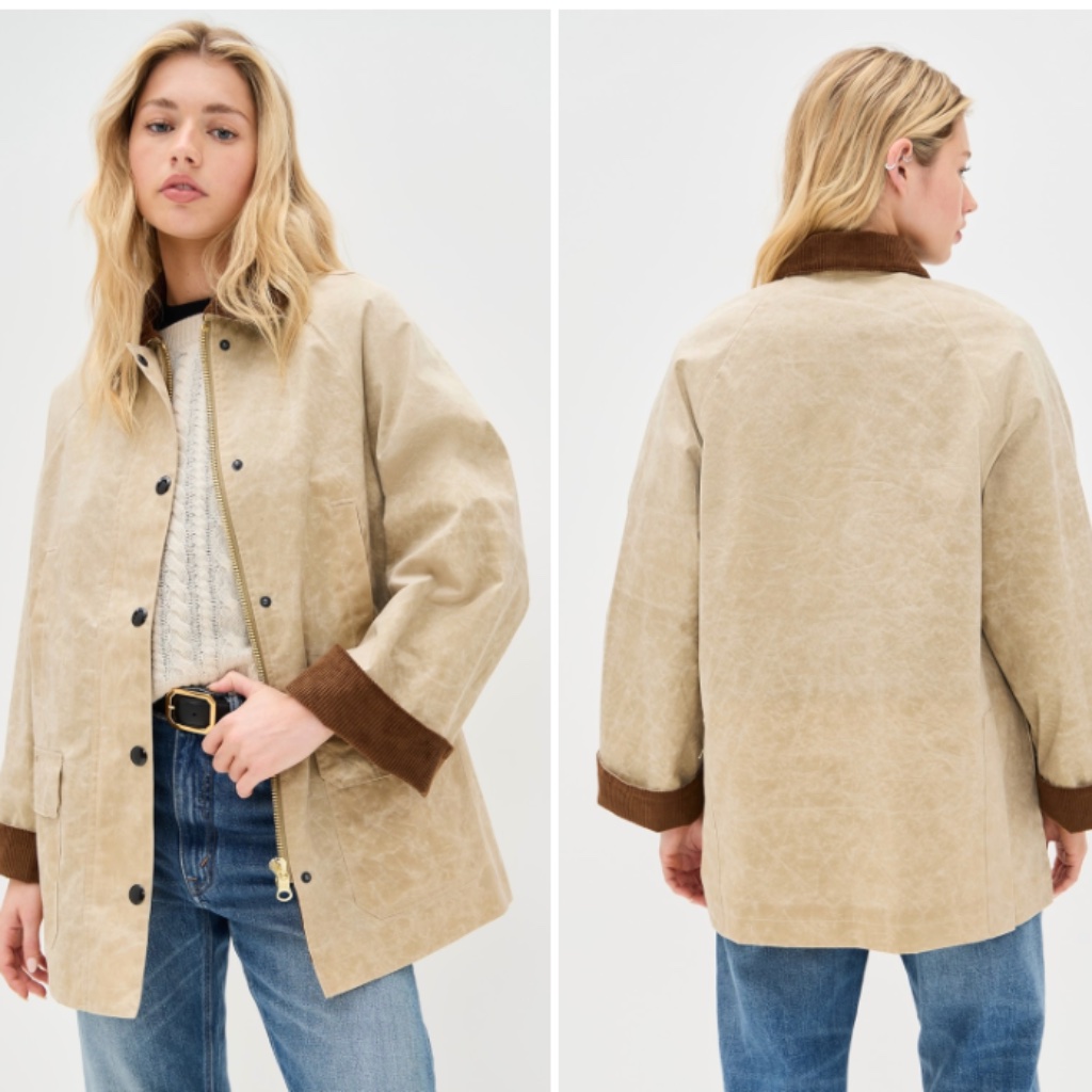 Alex Mill Tan Utility Jacket With Brown Accents